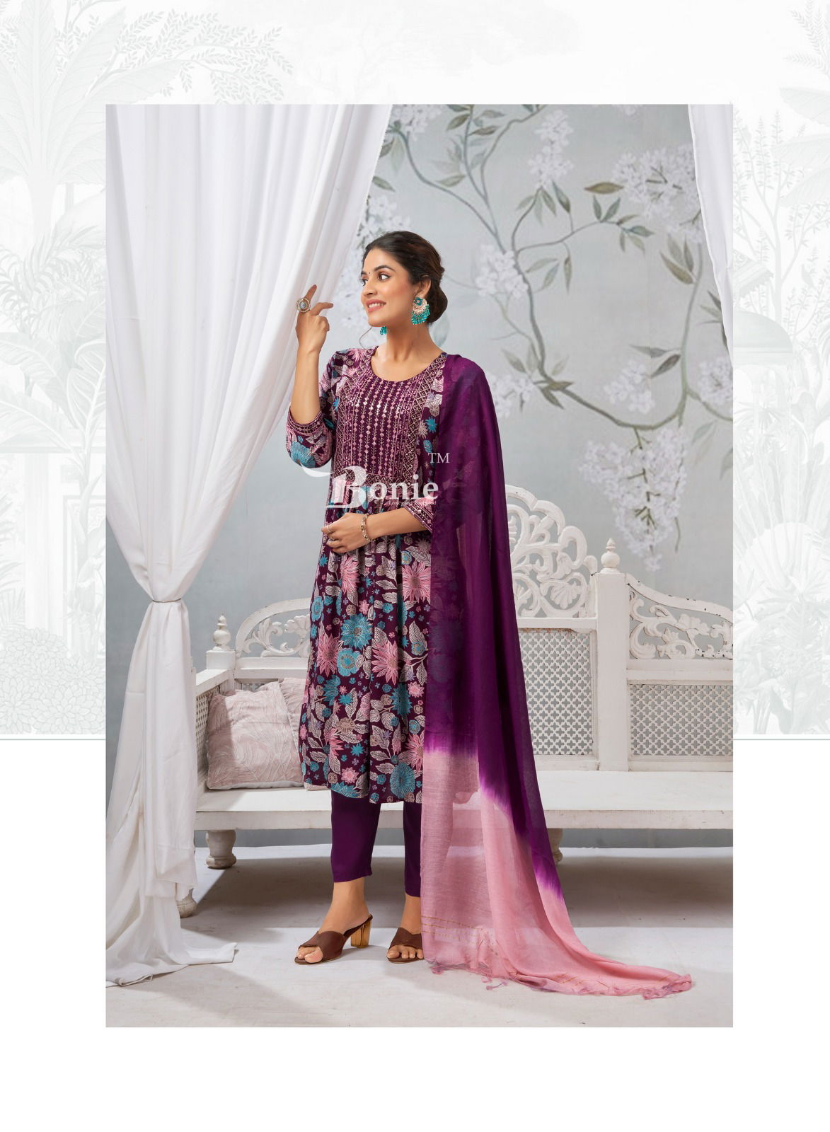 Meghana 5 By Bonie Rayon Designer Kurti With Bottom Dupatta Wholesale Price In Surat
